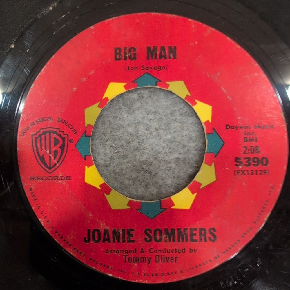 Joanie Sommers Big Man Goodbye Summer Warner Bros 5390 7in 45 RPM Vinyl Single - Picture 1 of 4